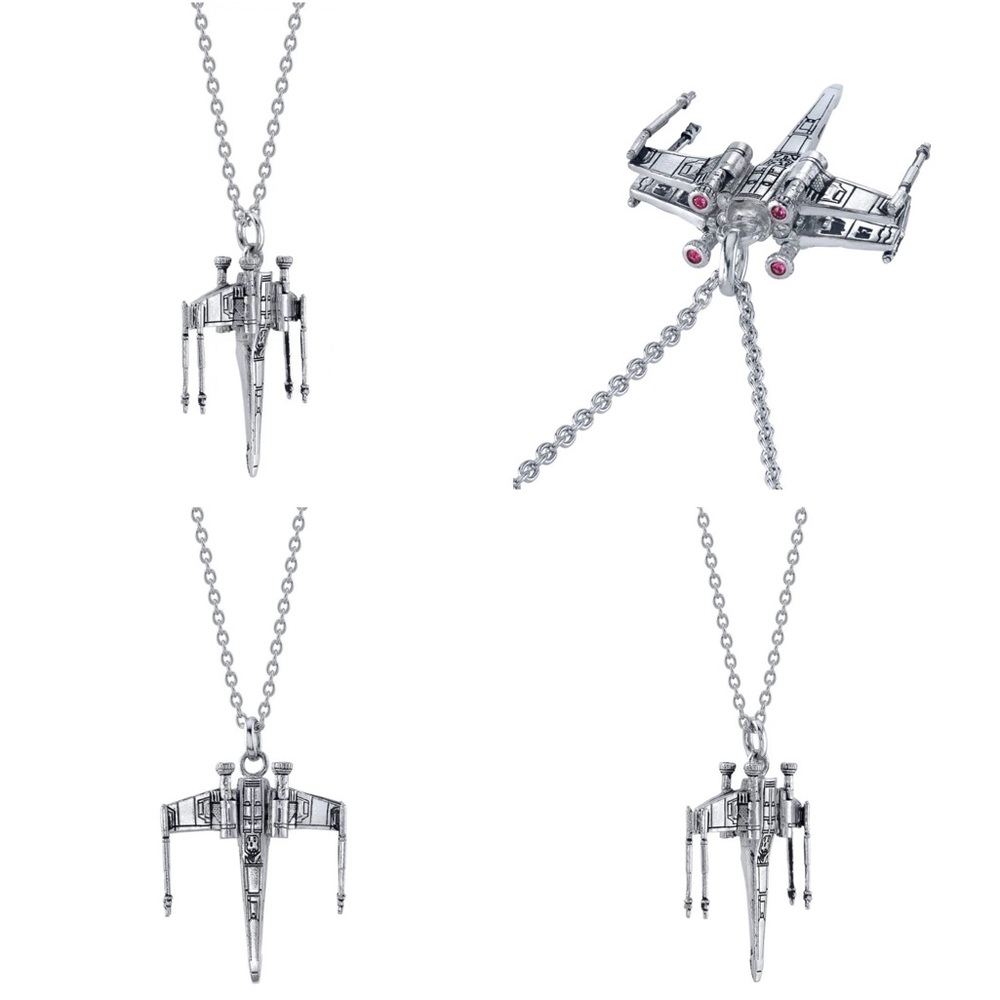 ROCKLOVE JEWERLY STAR WARS only XWING X-WING NECKLACE STERLING SILVER